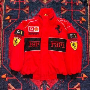 Vintage Y2K Ferrari Embroidered Racing Kids Jacket